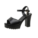 Breakj Women's Summer High-Heeled Thick-Sed Thick-Sed Waterproof Table 2023 New Korean Version With Fish Mouth Loose Cake Women