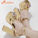 Women's Sandals 2023 Summer New Fashion Butterfly-knot Elegant Lady Single Shoes Thick Heels Ankle Buckle