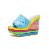 Women Sandals 2021 New Heels Woman Slippers Platform Wedges Shoes Ladies Summer Slides Mujer Espadrilles Plus Size