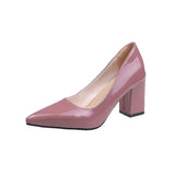 Shoes Women 2023 Pointed Shallow Mouth Shoes Women's Thick-heeled Fashion Shoes Plus Size 43 Zapatos Para