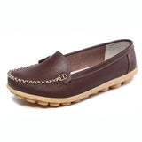 Breakj And Summer Cowhed Mother Shoes In The Elderly Flat Heel Single Shoes Nurse Small White Bean Shoes Size