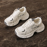 Breakj Korean Version Of The Thick Platform Dad Shoes Spring 2025 New Street Shot Student Running Sneakers Increased Casual KT