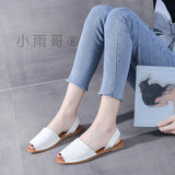 Breakj Flat-Bottomed Deed Sandals Women 2023 Summer Fish-Billed Beef-Shoe Fisherman's Shoes