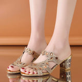 Women Cute Sweet Blue Crystal Peep Toe High Heel Shoes & Sandals Ladies Classic Summer High Heels Party Shoes