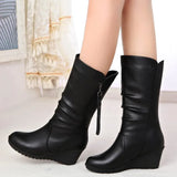 And Winter Locomotive Boots And Anti-Slip Women Boots Boots Warm Waterproof Leather Shoes Large