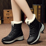 Boots Non-slip Waterproof Winter Ankle Snow Boots Women Platform Winter Shoes With Thick Fur Botas Mujer Thigh High