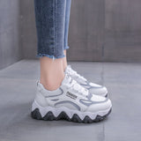 Version Of Web Celebrity Fashion Dad Shoes Female 2024 Spring And Summer Leisure Sports Shoes Female Thick Platform Retro Student Running