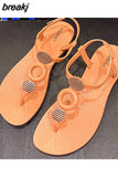 Flat Women's Summer Sandals Flip Flops Bohemian Flat Beach Shoes Female Casual Shoe for Women Woman Espadrilles 41