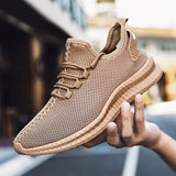 Summer Breathable Sports Shoes Luxury Men's Casual Walking Shoes Lightweight Fashion Lace-Up Comfortable Running