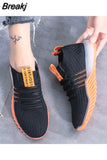 Femme 2023 Fashion Platform Sneakers Women Lace-up Vulcanize Shoes Breathable Mesh Casual Sport Shoes for