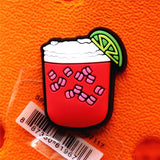 1pcs Alien Drink PVC Shoe Charms Accessories Decorations Sea Wave Lemon Bomb Designer Croc Jibz Buckle Mini Kids