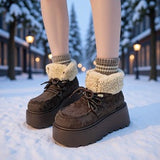 Breakj Snow Boots Women 2025 Winter New Plus Velvet Warm Hair Thick Bottom With Stylish Casual Cotton