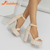 Heels Sandals For Women 2023 Summer Buckle Strap Thick Heels Sandals Simply Casual Comfort Walking Green Heels
