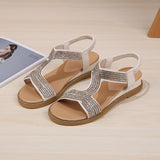 Women 2023 Summer Rhinestone Women's Shoes Women's Shoes Low Heel Women's Flat