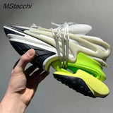 Men Women Thick Bottom Sneakers Fashion Lace Up Height Increasing Casual Shoes Female Training Footwear Platform Couple