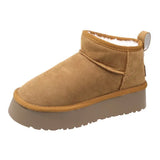 Snow Boots Anti-Velvet Women New Add And Thick Warm Cotton Shoes Women's Winter Mini Ankle Boots Autumn And