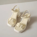 Breakj Sandals Women 2025 New Summer Wear A Word With Coarse Heel Toe Fashion