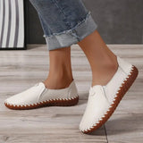 New Spring Ladies Flat-soled Elderly Shoes Retro Loafers Black Women's Shoes Fashion All-match Temperament Shallow
