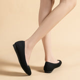 Women's flat Shoes Zapatos De Mujer Autumn Round flat Shoes Loafers Ballerine Femme Knitting Weave Casual Black Ladies