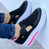 Women Vulcanized Sneakers Platform Solid Color Flats Ladies Shoes Casual Breathable Wedges WalkingSneakers Zapatillas