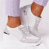 Spring Autumn Women Casual Walking Shoes Height Increasing Sport Wedge Shoes Air Cushion Comfortable Sneakers Zapatos De