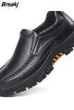 Leather Shoes Men Loafers Soft Cow Leather Men Casual Shoes 2023 New Male Footwear Black Brown