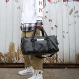 Version Of Large Capacity Luggage Bag Independent Shoes Portable Travel Bag Couples Pure Color Travel Bag Direct