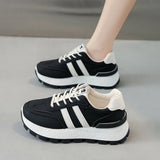 Breakj Women's Shoes With Striped Sneakers In The Autumn Of 2025 New Thick Soles Increase Not Tired Feet Old Shoes Couples Casual Aggan