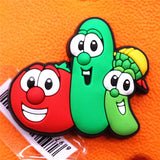 Cartoon Potato Tomato Balsam Pear PVC Buckle Shoe Accessories Decorations Jibz for Croc Charms Shoes fit Bracelet Kids