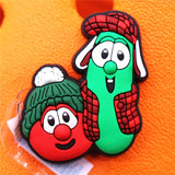 Cartoon Potato Tomato Balsam Pear PVC Buckle Shoe Accessories Decorations Jibz for Croc Charms Shoes fit Bracelet Kids