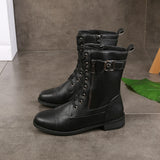 Breakj New Large-Size Round Head Coarse And T-Chain Side Zipper Solid Color Low-Clip Lady Martin