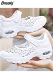 Selling Summer New Style Women's Outdoor Sneakers Comfortable Breathable Hollow Casual Shoes Sports Mesh Womans White
